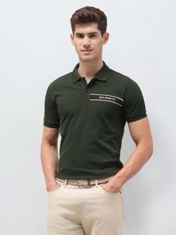U.S. Polo Assn. Denim Co. - Mens Solid Slim Fit Polo T-Shirt Green
