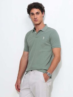 U.S. POLO ASSN. - Mens Solid/Plain T-Shirt Green