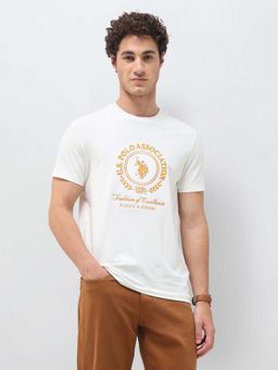 U.S. POLO ASSN. - Mens Brand Embroidered Slim Fit T-Shirt White