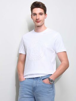 U.S. POLO ASSN. - Mens Brand Embossed Slim Fit T-Shirt White