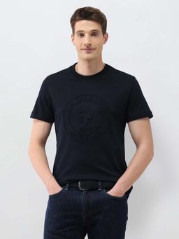U.S. POLO ASSN. - Mens Brand Embossed Slim Fit T-Shirt Blue