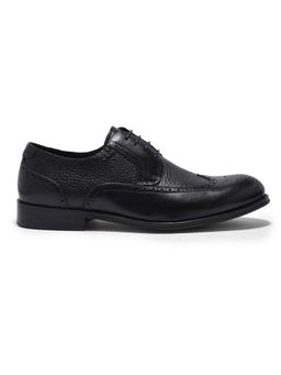 WOODS - Men Black Rubber Brogues