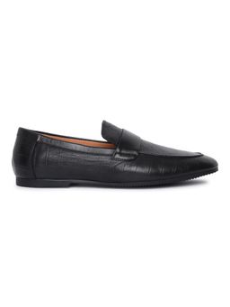 WOODS - Men Black Rubber Loafers
