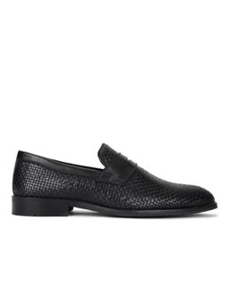 WOODS - Men Black Rubber Loafers