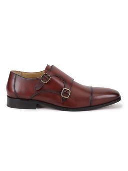 WOODS - Men Brown Rubber Monk Straps