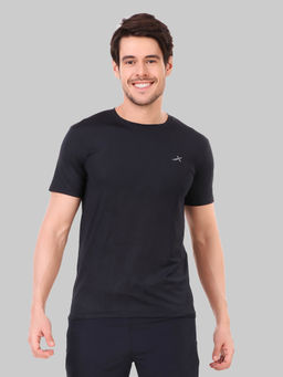 Vector X - Omt-168 Black Polyester Regular Fit Sports T-shirt For Men