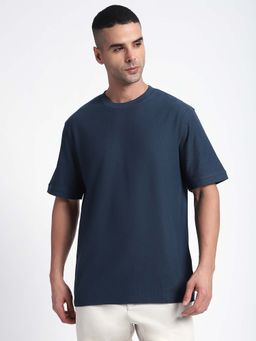 R&B - Textured Teal Relaxed Men T-Shirt