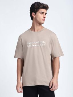 R&B - Typographic Print Relaxed Men T-Shirt