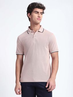 R&B - Solid Pink Regular Polo T-Shirt