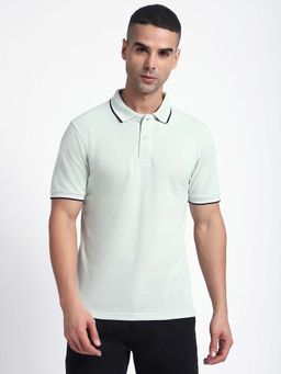 R&B - Solid Green Regular Polo T-Shirt