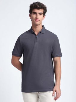 R&B - Solid Charcoal Regular Polo T-Shirt