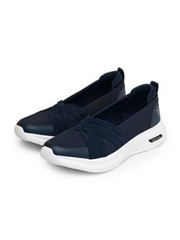 Yoho - Women Blue Mesh Slip On Sneakers