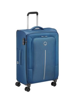 Delsey - Caracas Polyester 78 Cm 4 Wheels Blue Large Soft Body Suitcase (L)