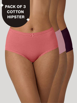 Nykd by Nykaa - Mid Rise Cotton Hipster Panty with Inner Elastic-NYP100 PO3-Dusty Cedar Zypher Potent Purple