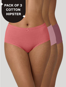 Nykd by Nykaa - Mid Rise Cotton Hipster Panty with Inner Elastic-NYP100 PO3-Dusty Cedar Zypher Wistful Mauve