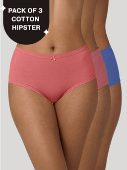 Nykd by Nykaa - Mid Rise Cotton Hipster Panty with Inner Elastic-NYP100 PO3 Wedgewood Dusty Cedar Wistful Mauve