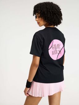 Cava Athleisure - Black Printed Oversized T-Shirt