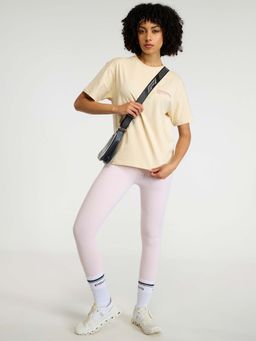 Cava Athleisure - Cream Printed Oversized T-Shirt