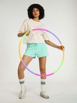 Cava Athleisure - Cream Printed Oversized T-Shirt