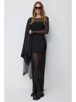 No Matter What - Black Inner Lined Longline Tulle Dress