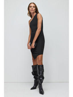 No Matter What - Black One Shoulder Dress