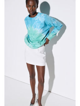 No Matter What - Blue Tie & Dye Oversized Sweatshirt