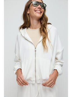 No Matter What - White Soft Solid Kangaroo Pocket Hoodie