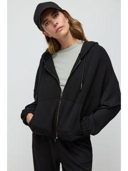 No Matter What - Black Soft Solid Kangaroo Pocket Hoodie