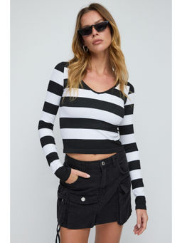 No Matter What - Black Striped T-Shirt