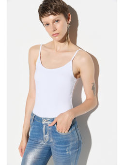 No Matter What - White Thin Strapped Tank Top