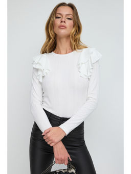 No Matter What - White Corduroy Long Top