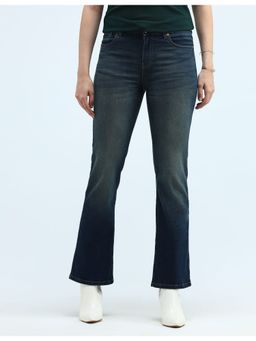 Flying Machine - Women Blue Cotton Solid Bootcut Jeans