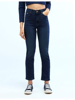 Flying Machine - Women Blue Cotton Solid Slim Jeans