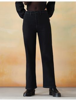 Flying Machine - Women Grey Cotton Solid Straight Jeans