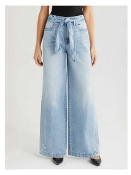 Outzidr - Women Blue Polyester Solid Straight Jeans