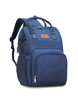 Motherly - Crown Melange Fabric Diaper Bag For Mothers For Travel With Warranty - Blue (0-6 months)
