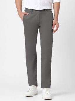 Urbano Fashion - Men Dark Green Cotton Slim Fit Casual Chinos Trousers