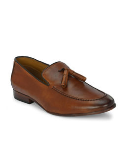 Alberto Torresi - Genuine Leather 683 Tan Tassel Loafers For Men