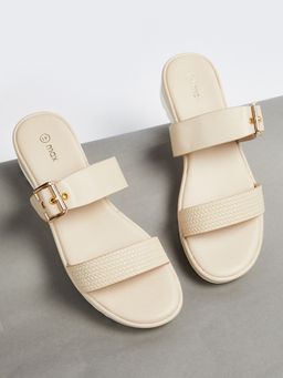 max - Women Double Strap Platform Heels