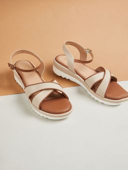 max - Women Cross Strap Wedges Heels