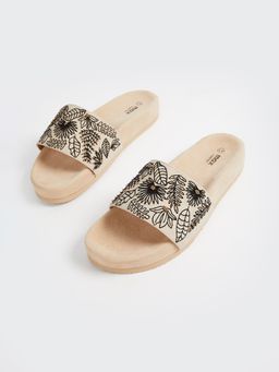 max - Women Embroidered Sliders