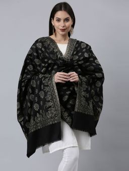 Pashmoda - Women Black Kaani Wool Shawl