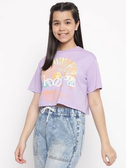 Lil Tomatoes - Girls Graphic Cotton Top Purple