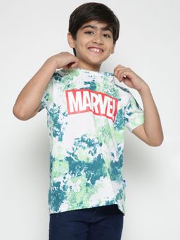 Lil Tomatoes - Boys Tie & Dye Marvel Cotton T-Shirt Green