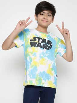 Lil Tomatoes - Boys Tie & Dye Star Wars Cotton T-Shirt Blue