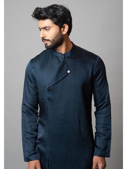 PAARSH - Men Blue Grave Abyss Kurta With Pant