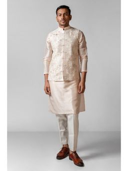 PAARSH - Men Pink The Rainforest Kurta With Nehru Jacket