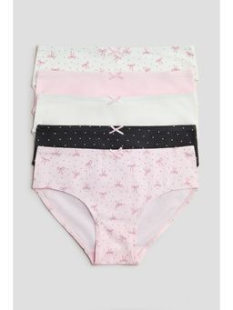 H&M - Girls Pink 5-Pack Cotton Briefs