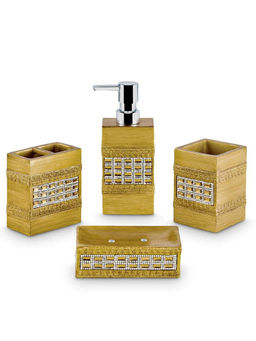 Freelance - Soho Plus Polyresin 4 Pcs Bathroom Set-Dispenser Holder Tumbler & Soap Dish