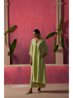 Sukruti Design - Sage Green Kurta with Pant (Set of 2)